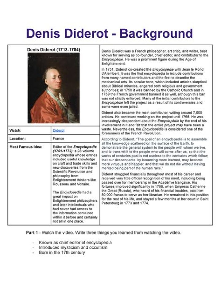 Denis Diderot - Net Worth, Age, Height, Birthday, Bio, Wiki!